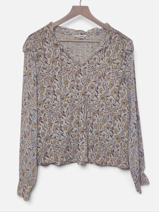 Lucky Brand Tops - Lucky Brand Floral Cotton Blend Long Sleeve
